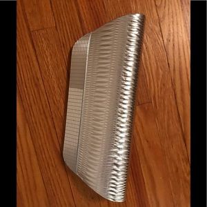 Silver clutch purse